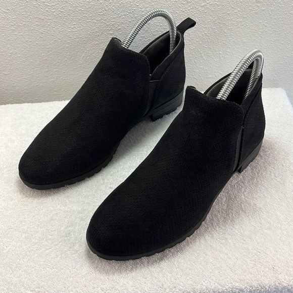 Dr. Scholl's Shoes Dr Scholls Rollin Black Suede Ankle Boots Womens